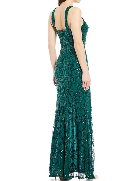 City Vibe Sleeveless High-Neck Sequin Pattern Long - Picture 3 of 11